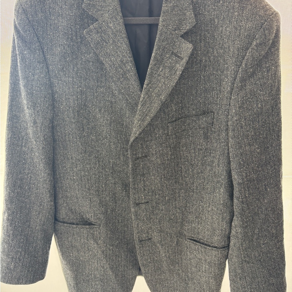 Dior Gray Sport Coat with Textured Wool